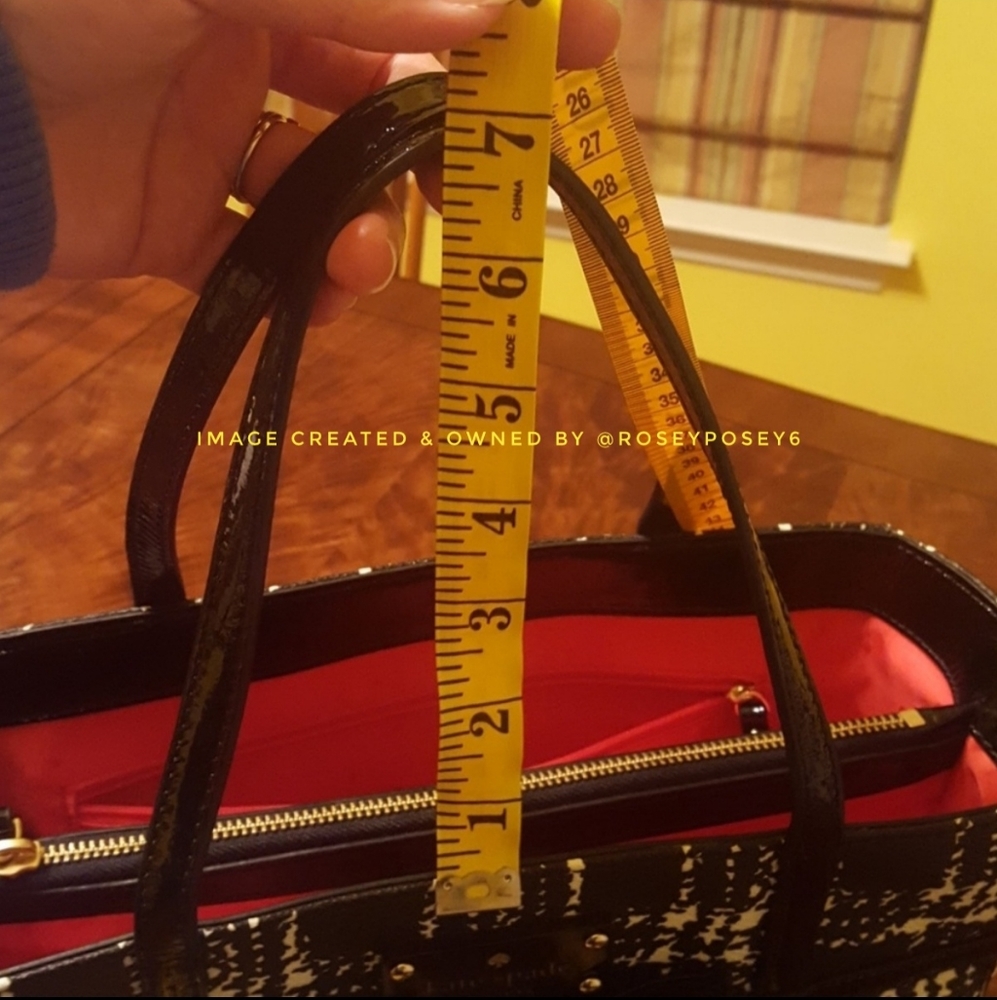 Kate Spade New Black & White Handbag with bow - Picture 8 of 8